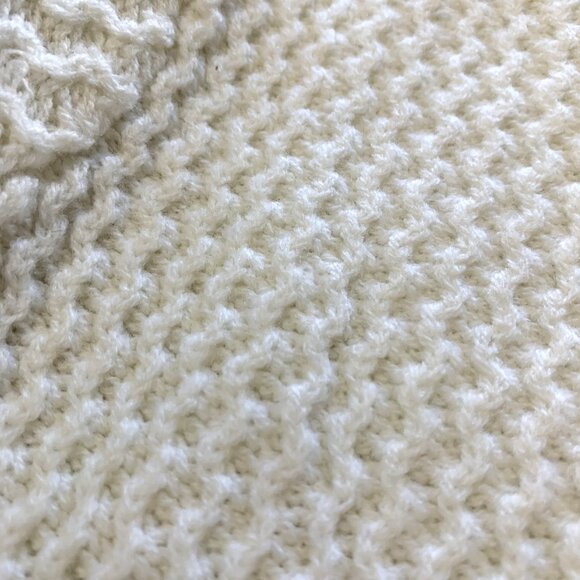 NWT 2 White Knitted Toddler Cardigans. Button Down. Ribbed. Unisex - Picture 6 of 11